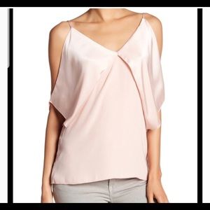 Bailey 44 pink cold shoulder top